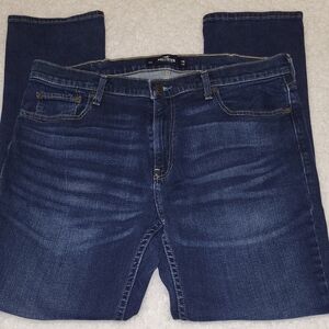 Hollister Epic Flex Slim Straight Jeans Men’s 36x32 Blue Stretch Denim